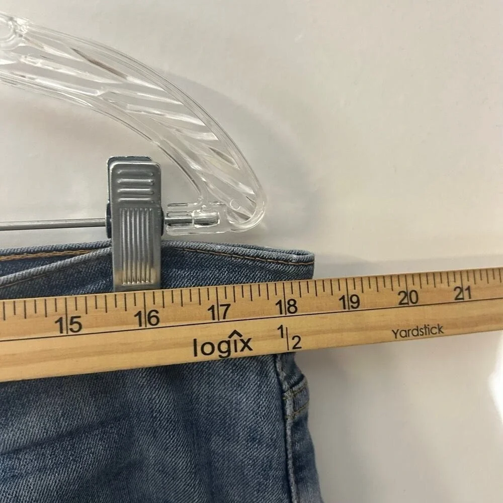 Levis 511 Slim‎ Fit Blue Distressed Denim Jeans Mens 33x30
